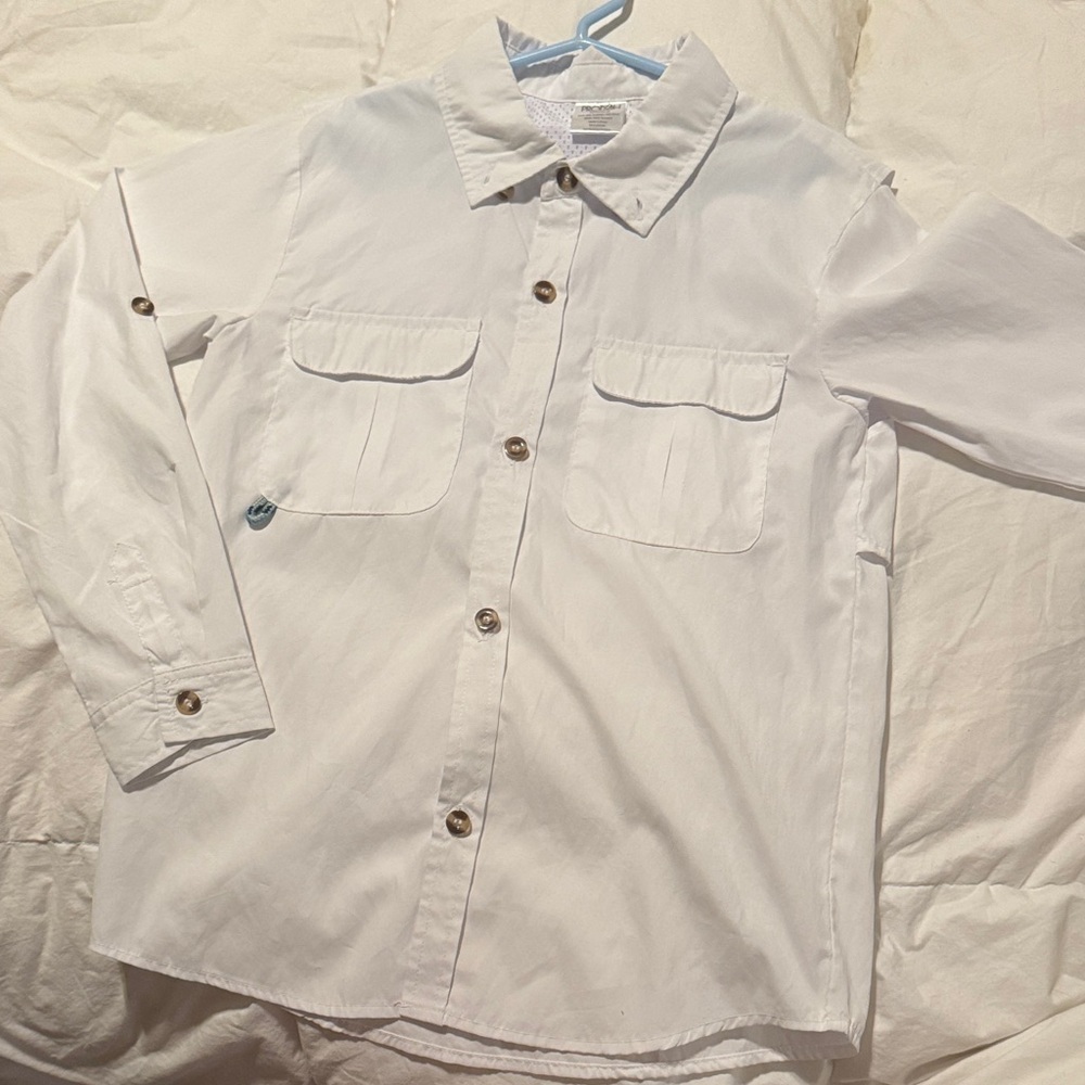 Rodo White Kids Button Down Shirt